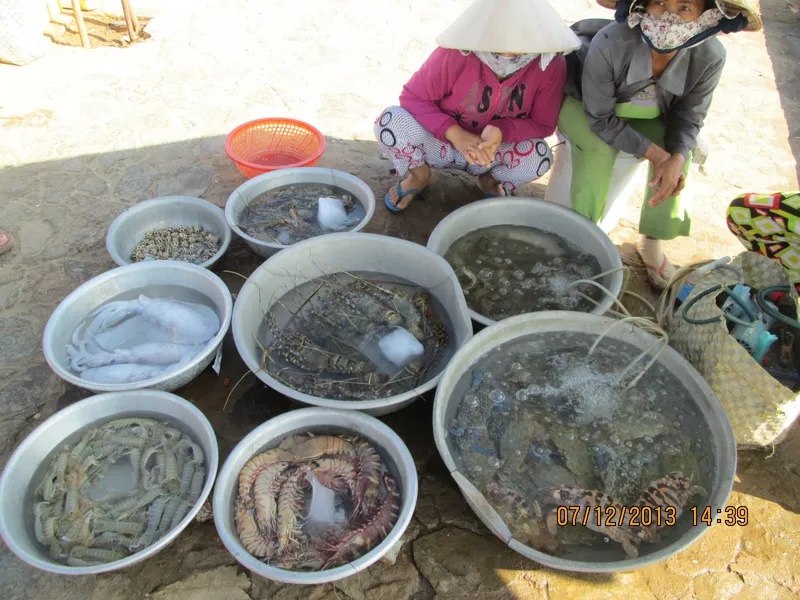 Hải sản bày bán