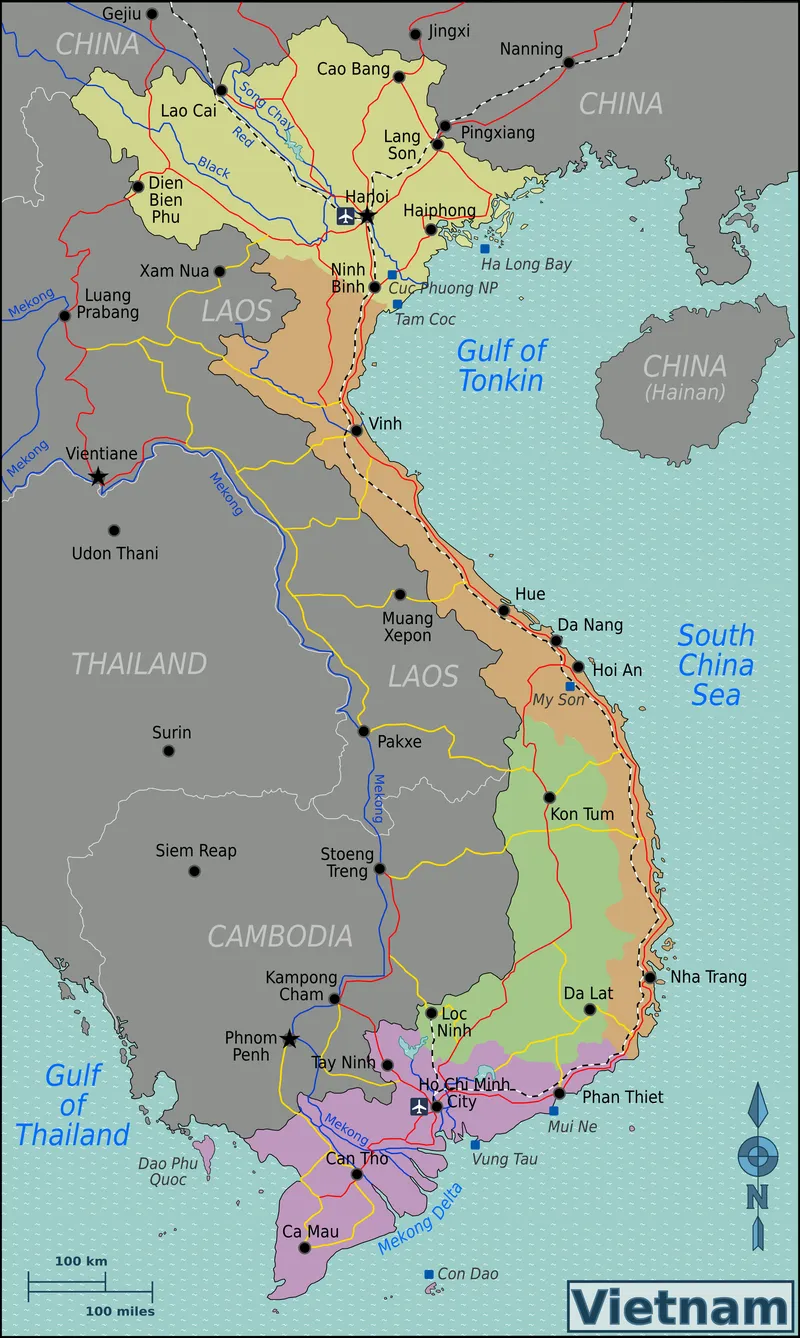 Bản đồ các vùng