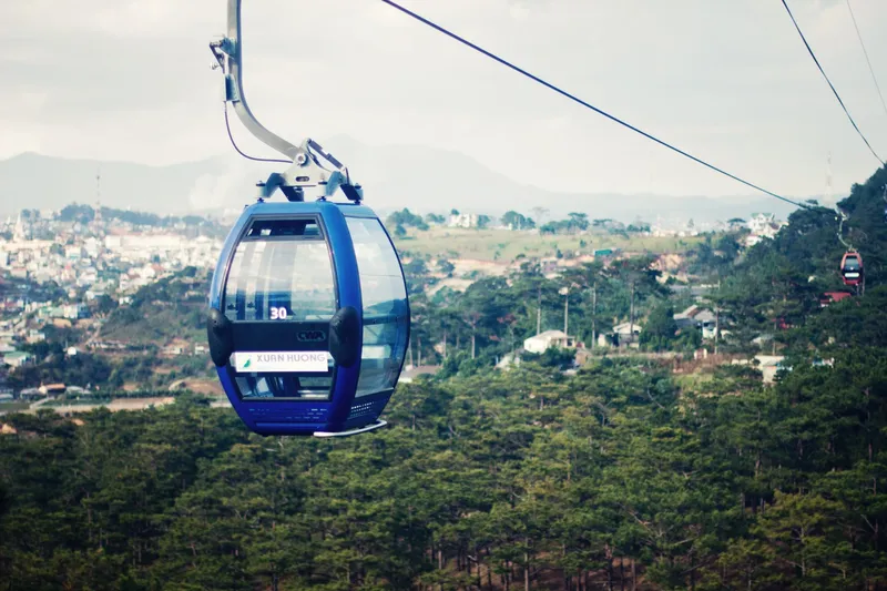 Cable ride to Thien Vien Truc Lam Monastery